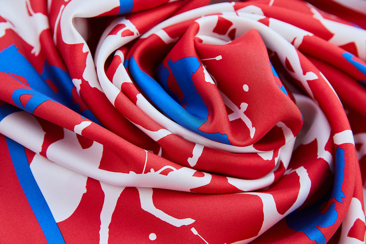 P and P horse polo silk scarf 90 katerina morgan