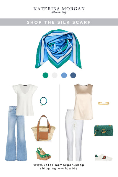 Light blue + emerald accessories
