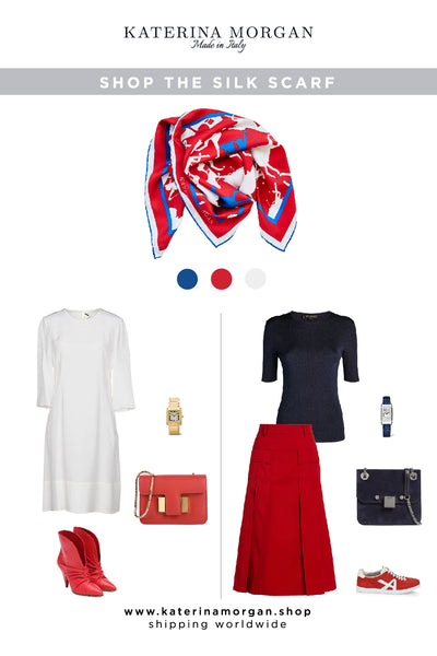 White, red and navy mix