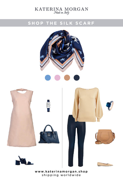 Beige and navy stylish outfits