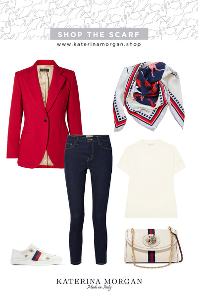 Red and navy everyday chic