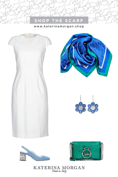White shift dress outfit
