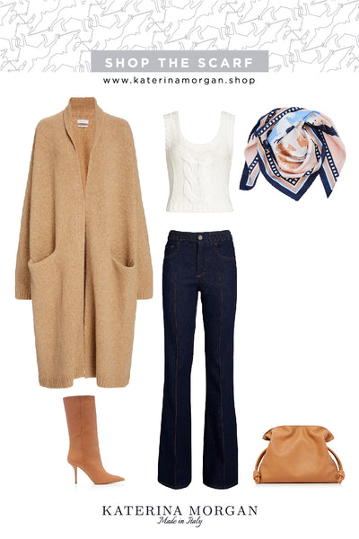 Beige and navy for cosy winter days