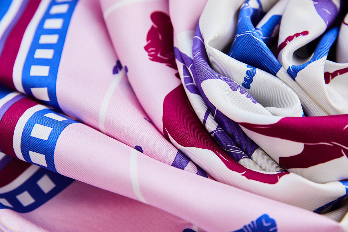 Stick and ball horse polo silk scarf 90 katerina